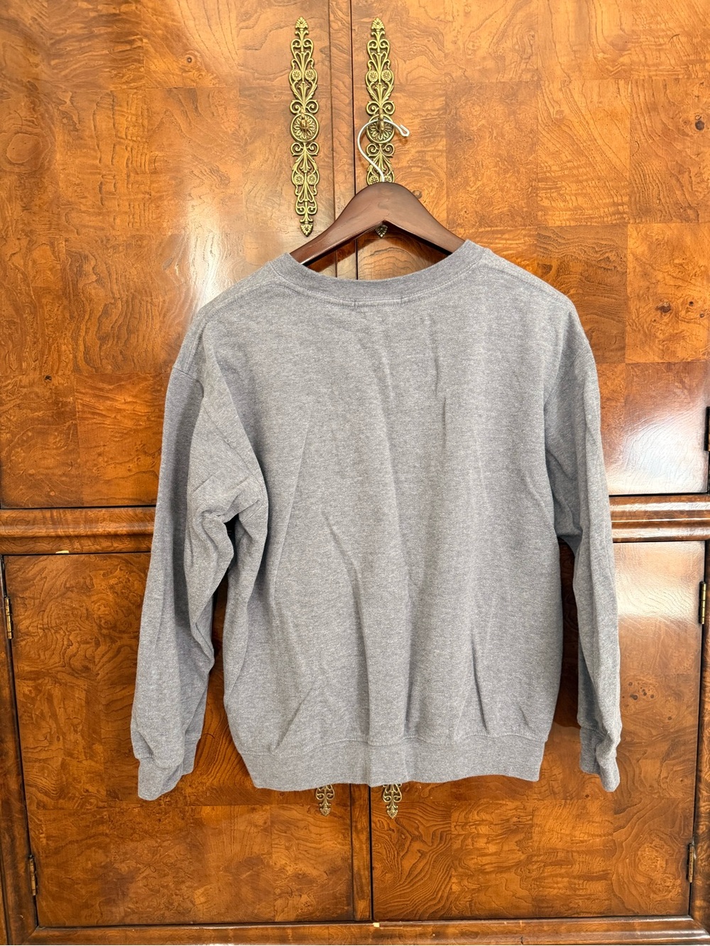 Favorite Daughter Gray Crewneck Sweatshirt with Blue Logo & Pink Heart - Picture 4 of 4